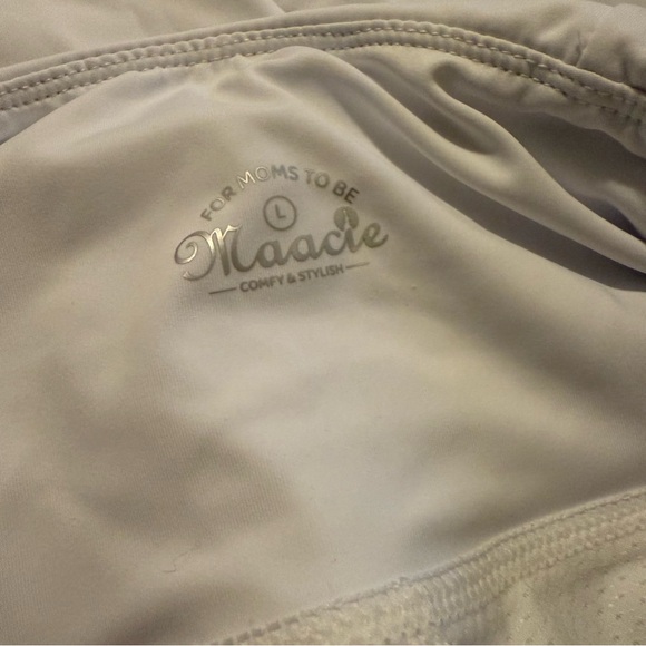 Women's Maternity White A-Line Skirt/Short - Picture 7 of 7